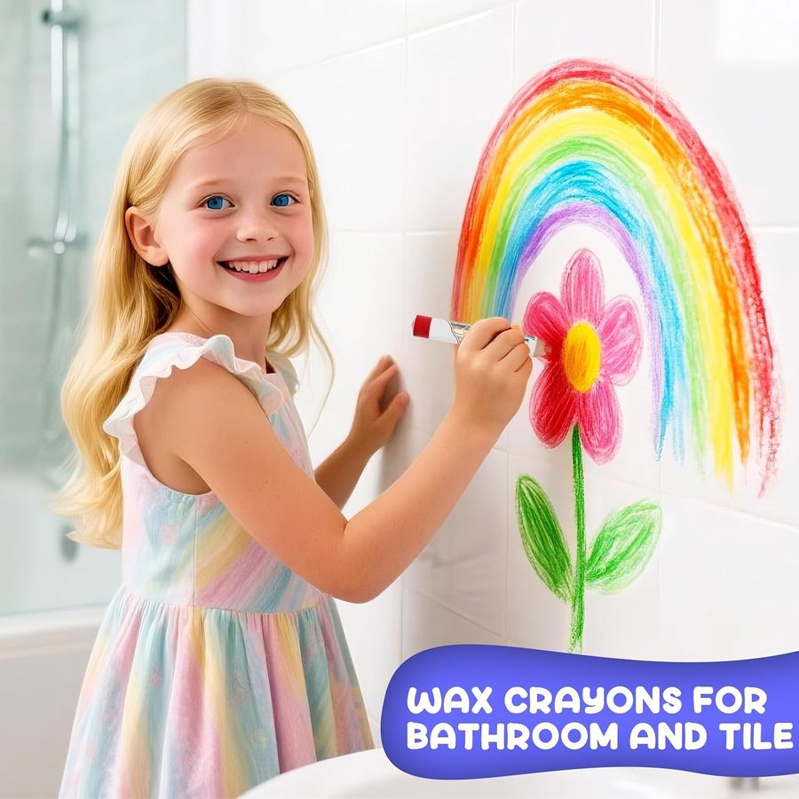 ThEast Jumbo Triangular Toddler Colored Pencils, 8 Colors — view 6